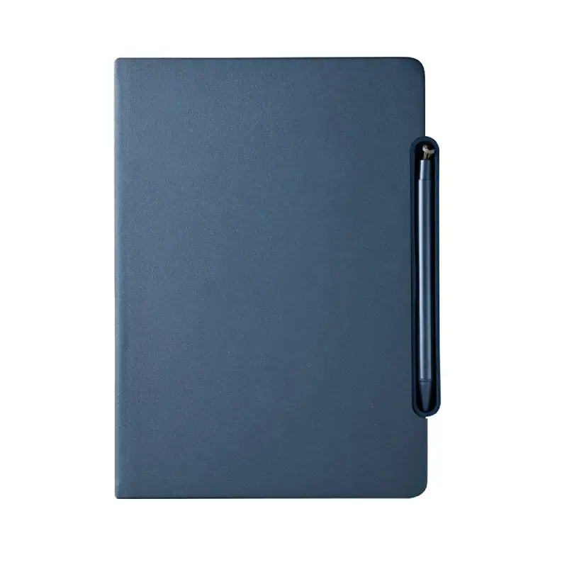 A5 Recycled PU Notebook with 96 Sheets, Built-in Phone Stand & Ruler - Image 3