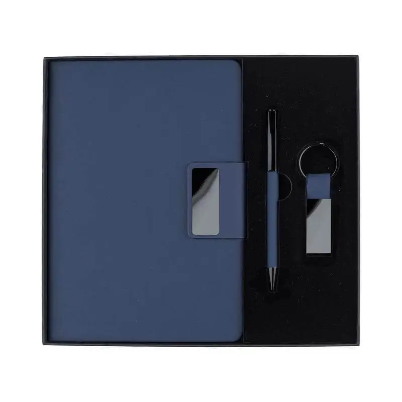 Giftology Set of Notebook, Keychain and Pen - Blue - Image 2