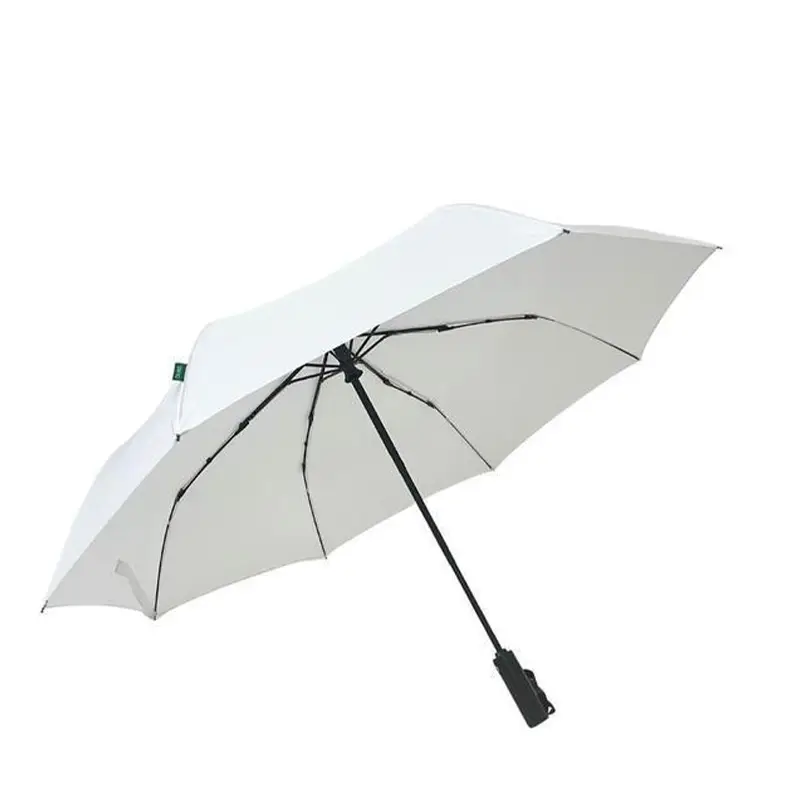 RPET Auto-Open 23" Umbrella with SPF50 UV Protection - White