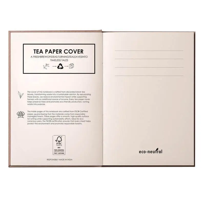 eco-neutral TEA Cover A5 Notebook - Image 2