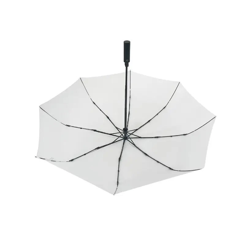 RPET Auto-Open 23" Umbrella with SPF50 UV Protection - White - Image 3