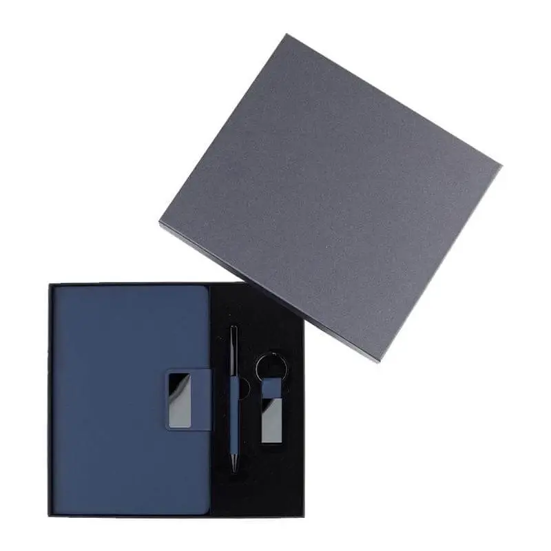 Giftology Set of Notebook, Keychain and Pen - Blue - Image 3
