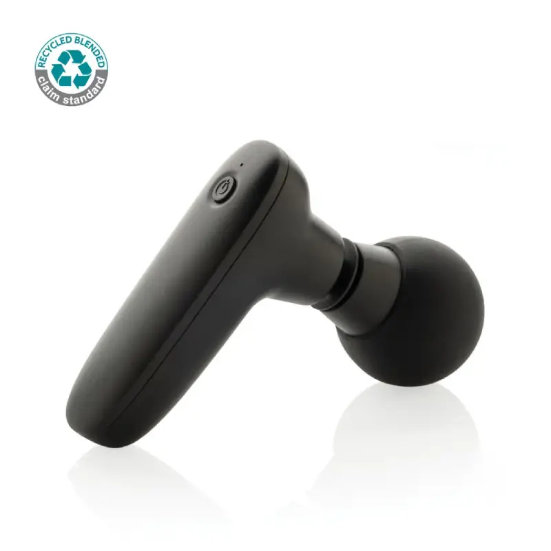 Recycled plastic massage gun, black