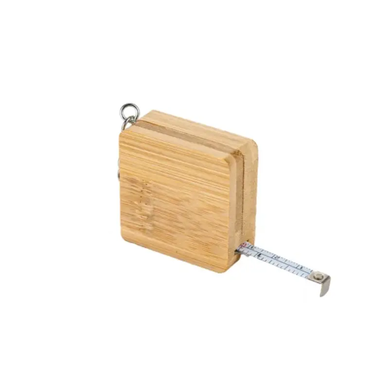 Bamboo Retractable Measuring Tape Keychains - Image 5