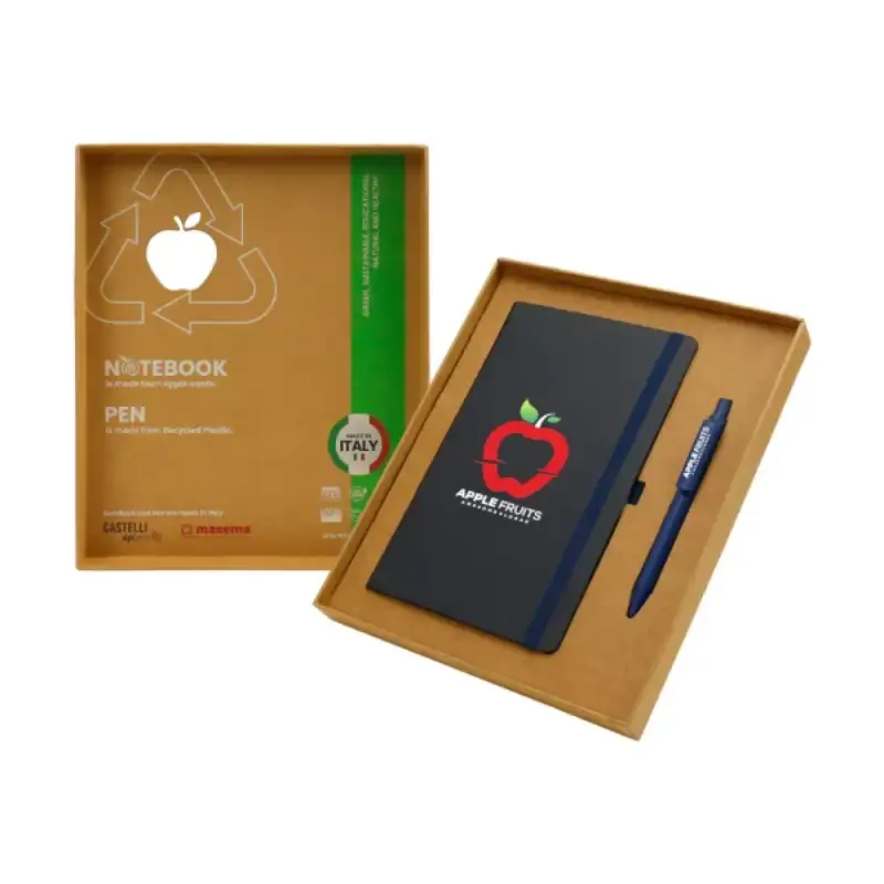 A5 Notebook and Maxema Dot Recycled Pen Italian Gift Sets - Image 5
