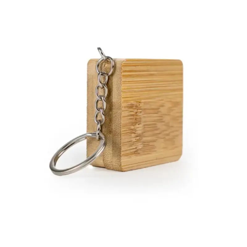 Bamboo Retractable Measuring Tape Keychains - Image 4