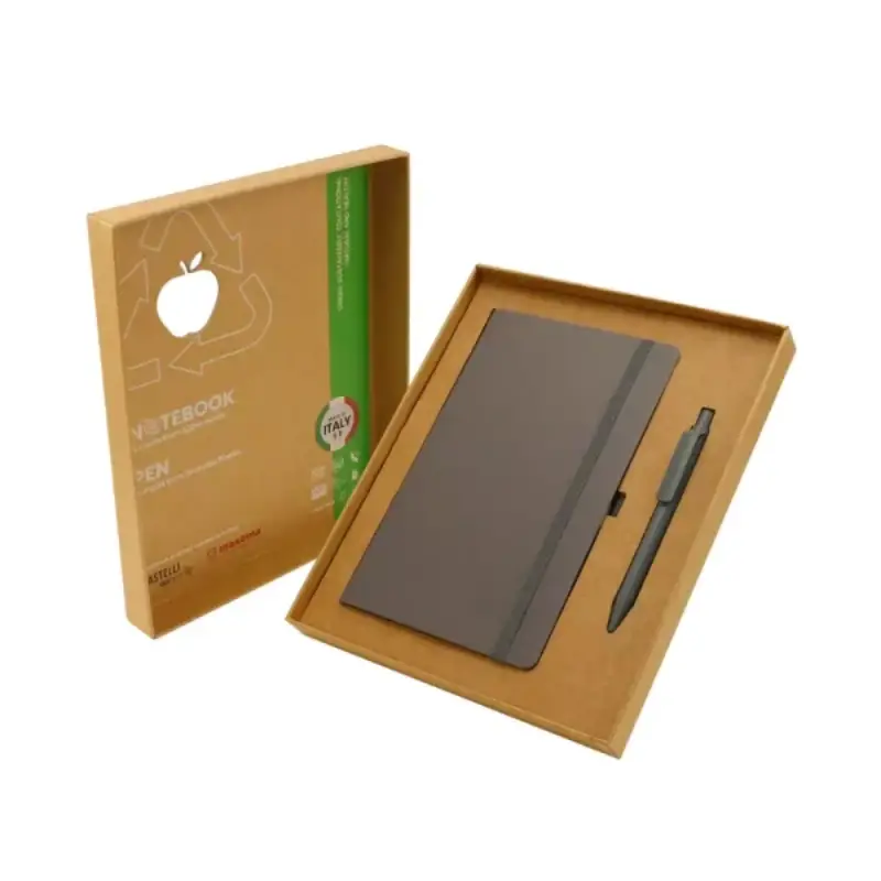 A5 Notebook and Maxema Dot Recycled Pen Italian Gift Sets - Image 3