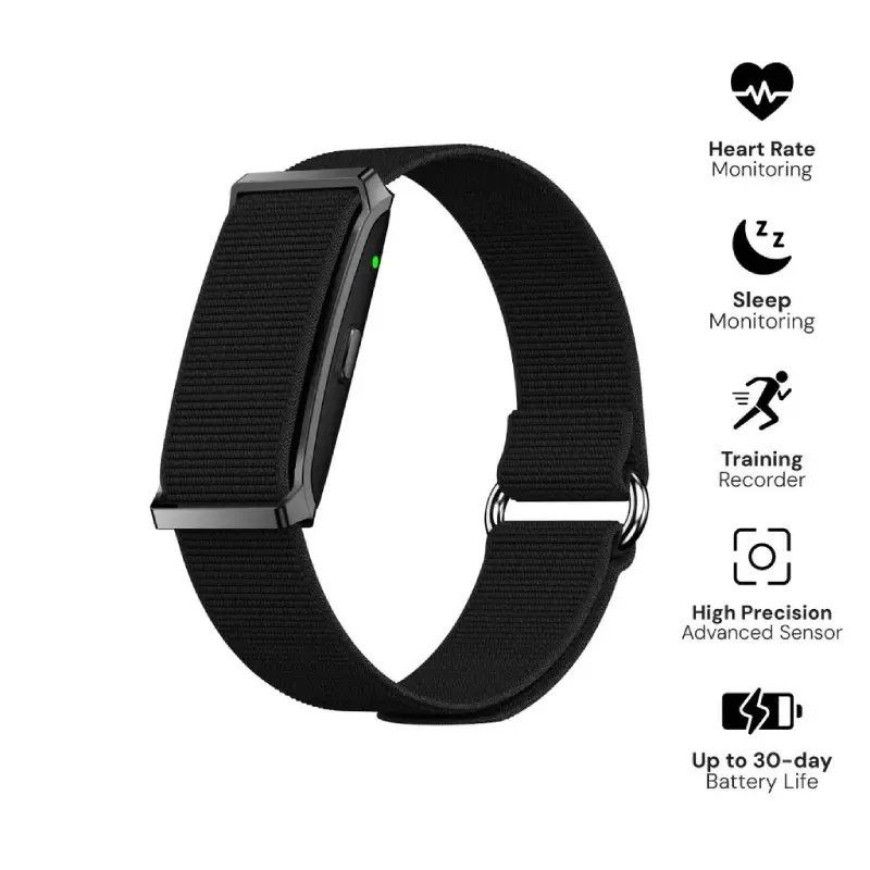 Screenless Health & Fitness Band - Black