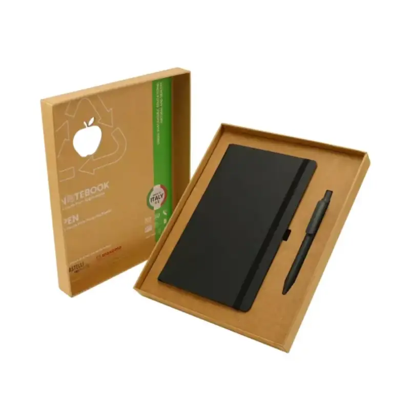 A5 Notebook and Maxema Dot Recycled Pen Italian Gift Sets - Image 4