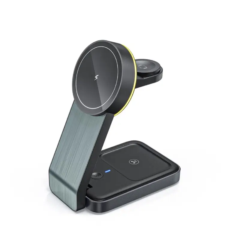 3 in 1 Wireless Fast Charging Station with Ambient Light - Image 3