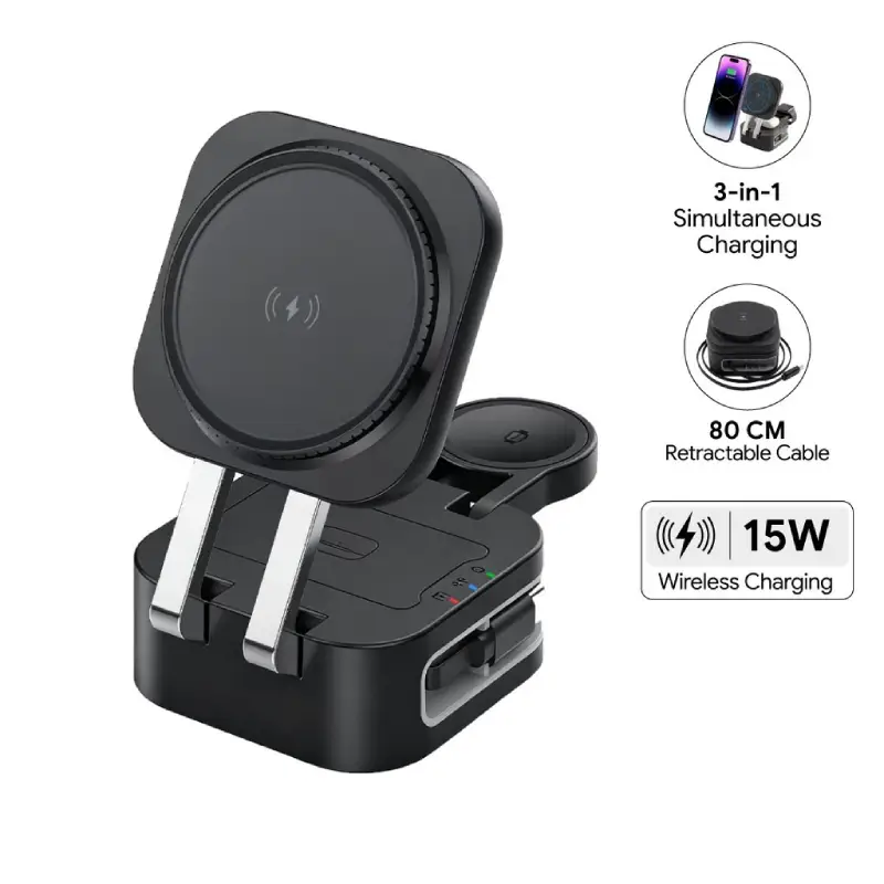 4 in 1 Foldable Wireless Fast Charging Station
