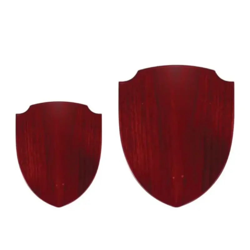 Shield Shaped Wooden Plaque with Box & Golden Aluminium Plate - Image 2