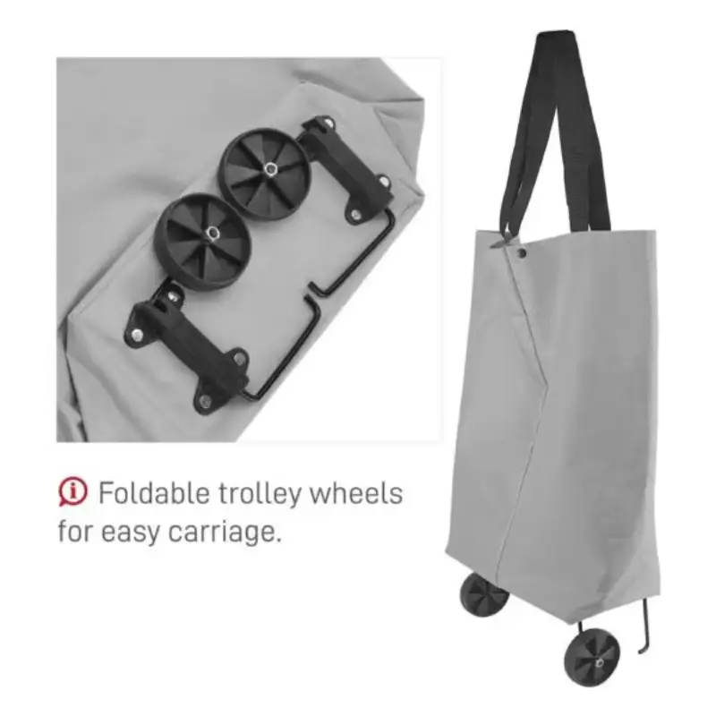 Portable Trolley Bags with Handles & Two Foldable Wheels - Image 3