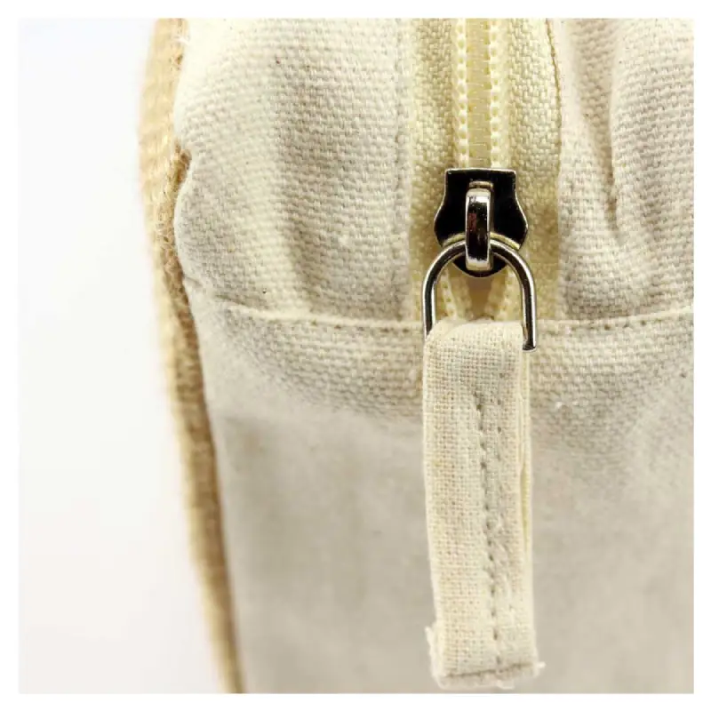 Natural Jute with Cotton Zipper Pouches - Image 3
