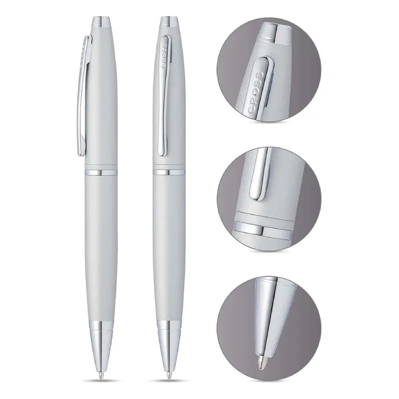 Satin Chrome with Polished Chrome Appointments Ballpoint Pen - Image 2