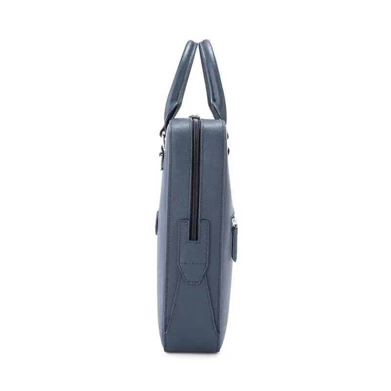 Cross Luxury Leather Briefcase - Navy Blue - Image 4