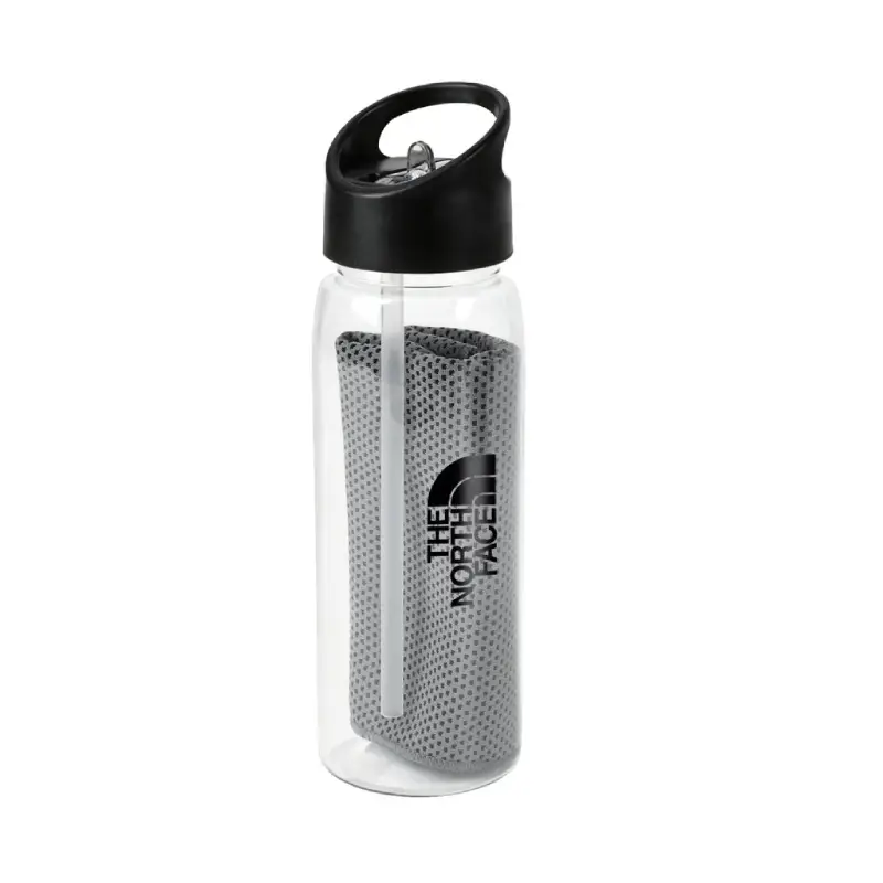 Giftology RPET Cooling Towel in RPET Bottle 800 ml - Black - Image 3