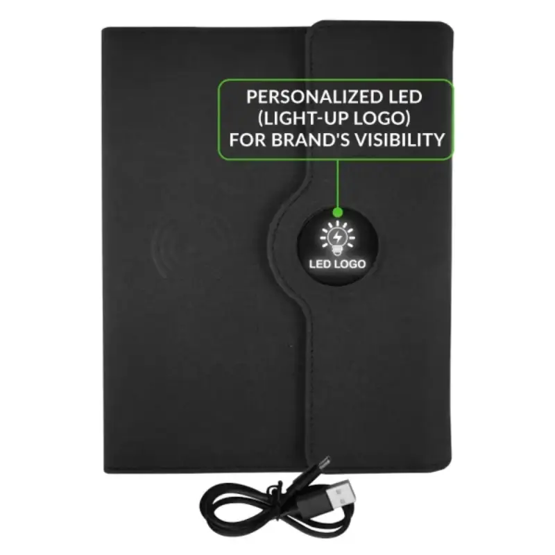 Powerbank Portfolio Notebook, 8000mAh, 15W Fast Wireless Charging - Image 4