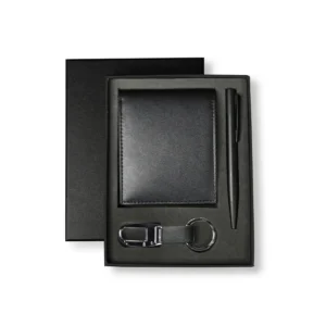 Men's Wallet, Key Chain and Pen - Black