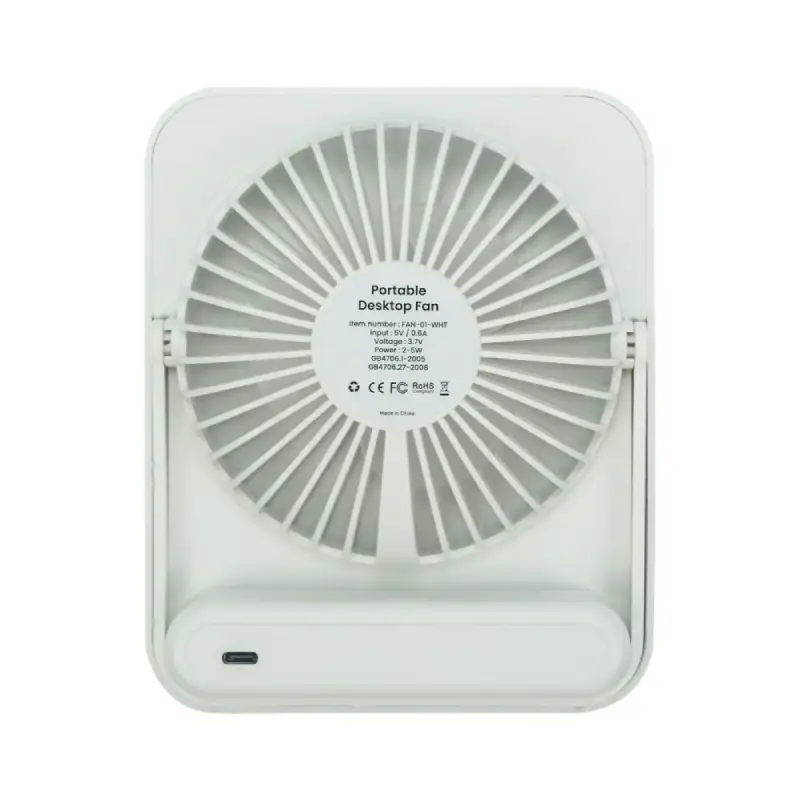 Rechargeable Table-Top Fan with Rotating Desk Stand - Image 4